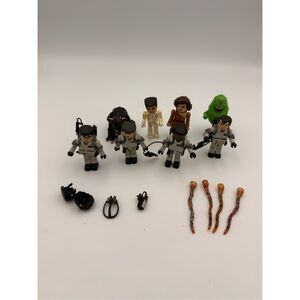 Real Ghostbusters Minimates Lot Of 8 Figures Barrett Venkman Spangler Slimer Acc